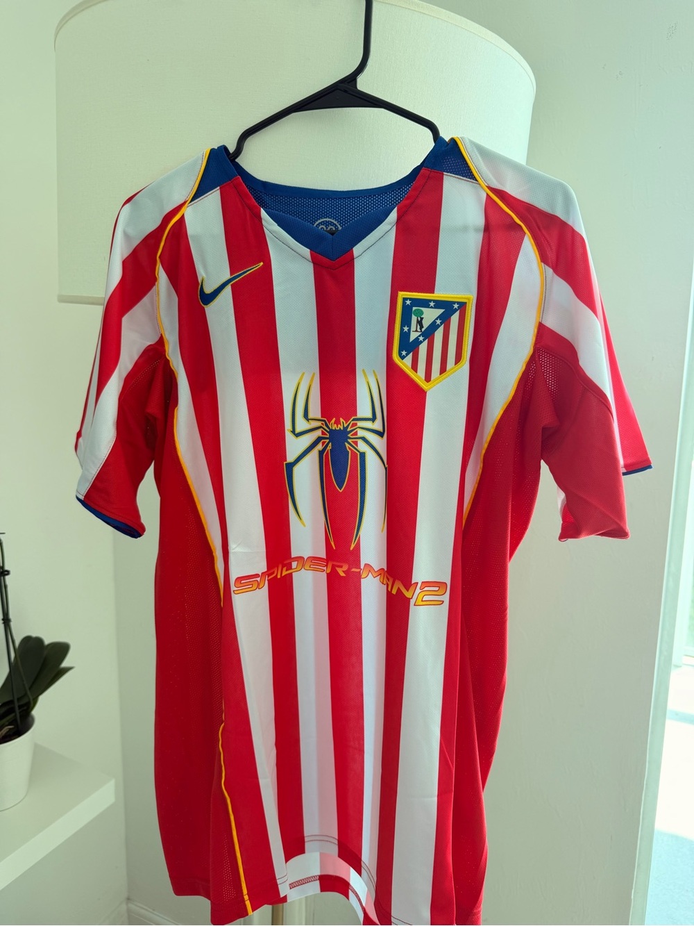 Nike Atletico Madrid 2004/05 Spider-Man 2 Soccer Jersey Size L Red White